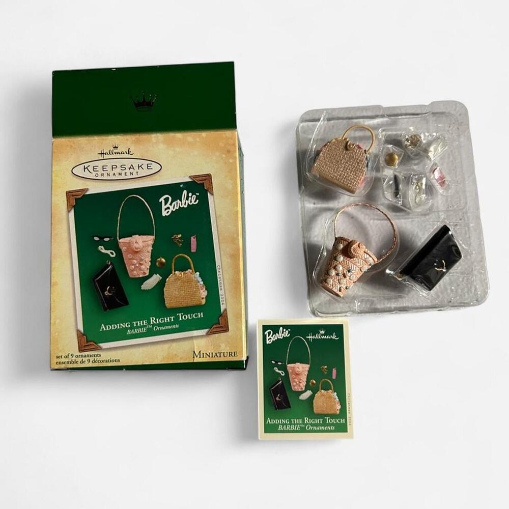 Hallmark Keepsake Ornament 2004 Barbie “Adding the Right Touch” mini set